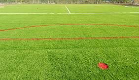 Artificial turf football field
